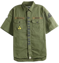 BAPE Multi Patch Cpo Short Sleeve Shirt Olived