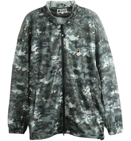 BAPE Multi Pixel Camo Mesh Hoodie Jacket Black - authentic BAPE apparel