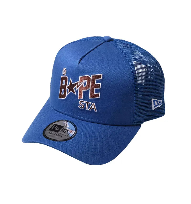 BAPE New Era 9Forty Bape Sta Cap Blue - vue 360