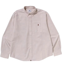 BAPE One Point Oxford L/S Shirt Beige