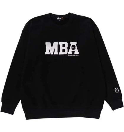 BAPE Pull Over Crewneck Sweatshirt Black - authentic BAPE apparel