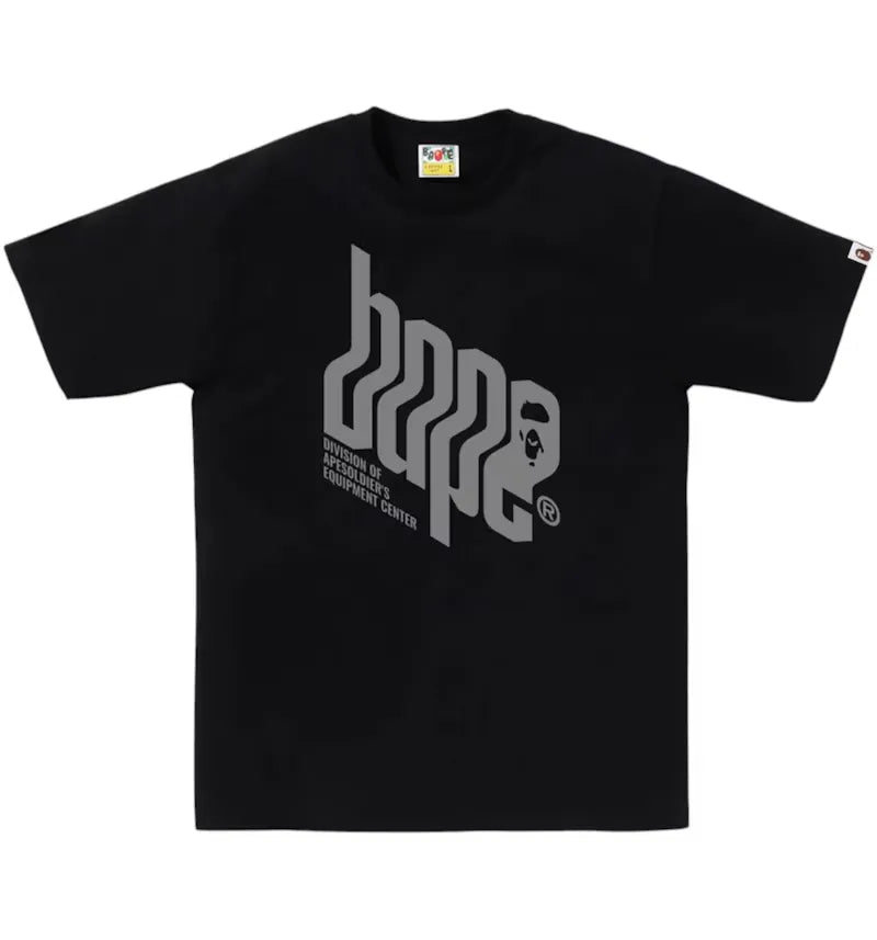 BAPE Reflector Equipment Center Logo Tee Black - vue 360