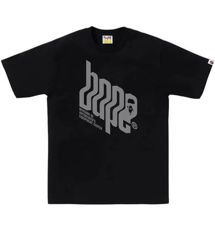 BAPE Reflector Equipment Center Logo Tee Black - authentic BAPE product