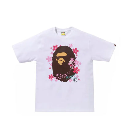 BAPE Sakura Ape Head Tee (SS24) White - authentic BAPE product