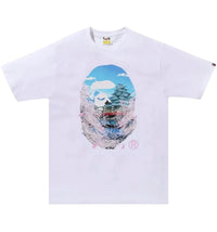 BAPE Sakura Photo Ape Head II Tee White