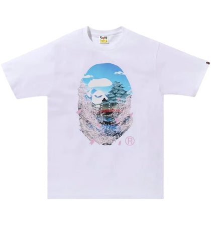 BAPE Sakura Photo Ape Head II Tee White - authentic BAPE product