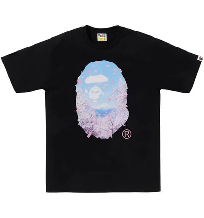 BAPE Sakura Photo Ape Head Tee (SS26) Black - authentic BAPE product