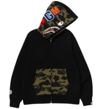 BAPE Shark Full Zip  Hoodie Black