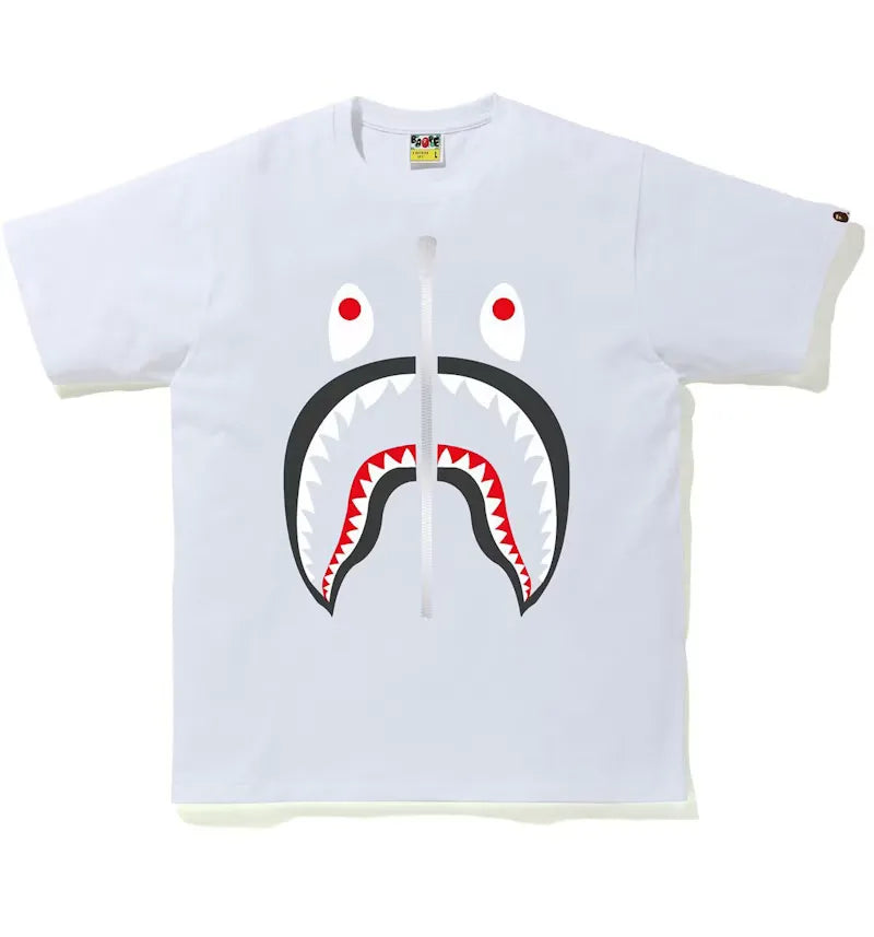 BAPE Shark Tee (FW21) White - vue 360