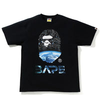 BAPE Space Camo Ape Head Tee Black