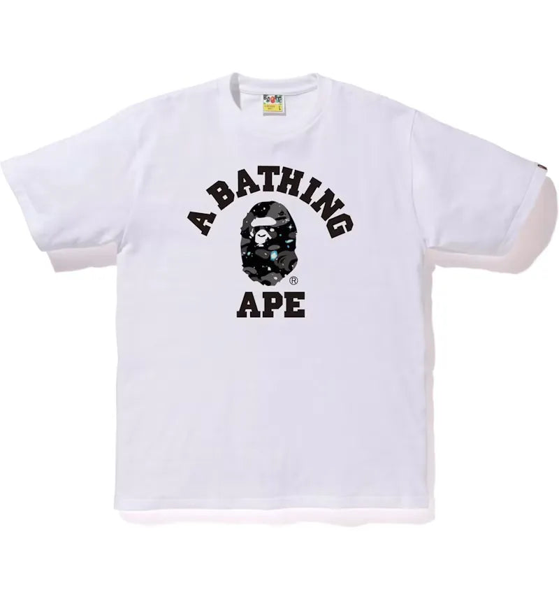 BAPE Space Camo College Tee White - vue 360