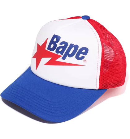 BAPE Sta Mesh Cap Blue Red White - authentic BAPE product