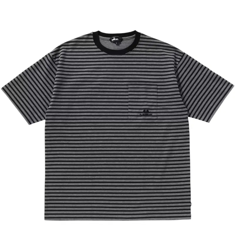 BAPE Stripe Print I Tee Black - vue 360