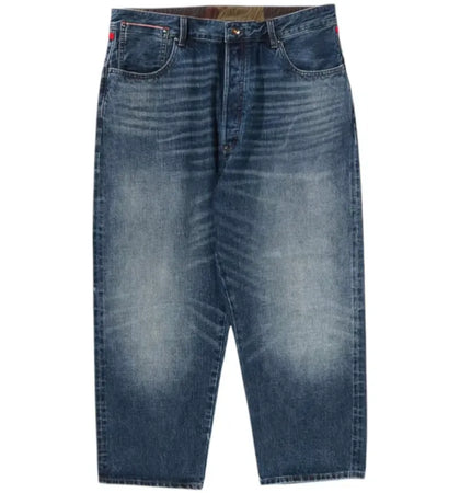 BAPE Taper Front Denim Pants Blue - authentic BAPE apparel
