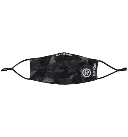 BAPE Text Color Camo Mask Black - authentic BAPE product