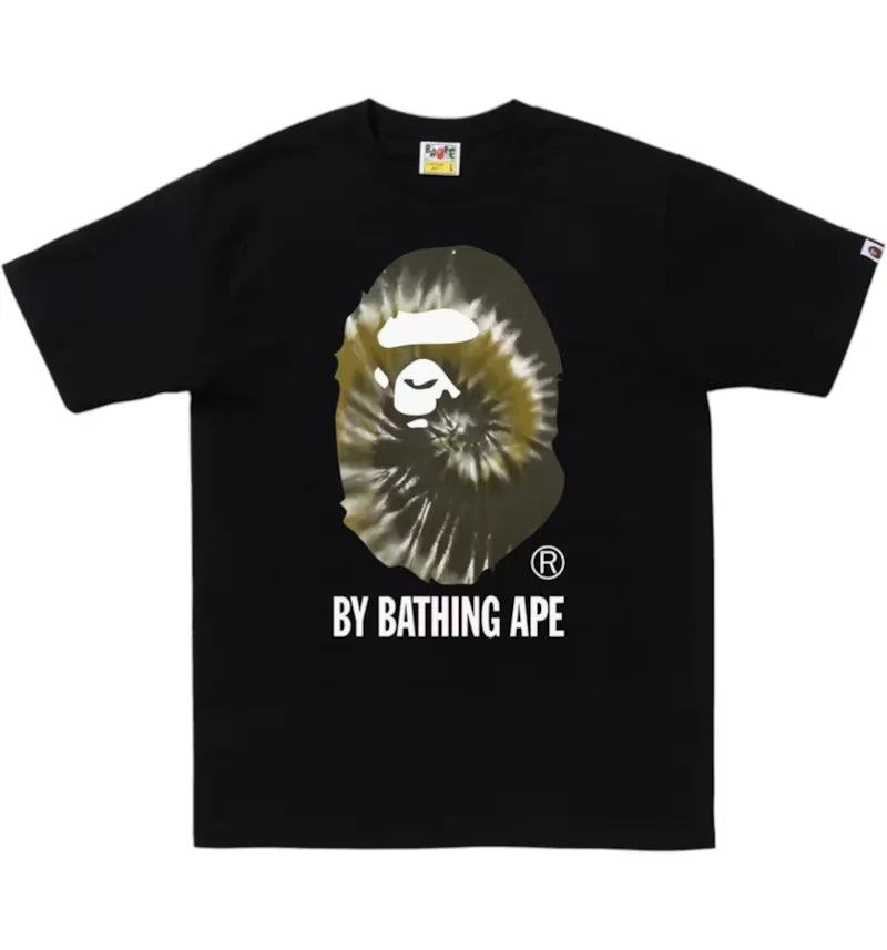 BAPE Tie Dye By Bathing Ape Tee Black Black - vue 360