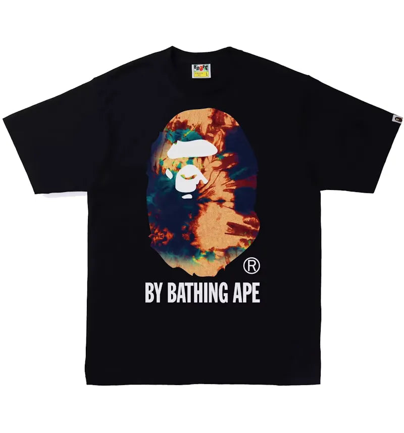 BAPE Tie Dye By Bathing Ape Tee Black/Navy - vue 360
