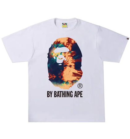 BAPE Tie Dye By Bathing Ape Tee White/Navy - authentic BAPE product