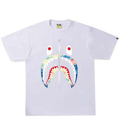 BAPE Tie Dye Shark Tee White/Multi