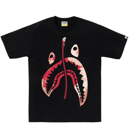 BAPE Tie Dye Twist Shark Tee Black - authentic BAPE product