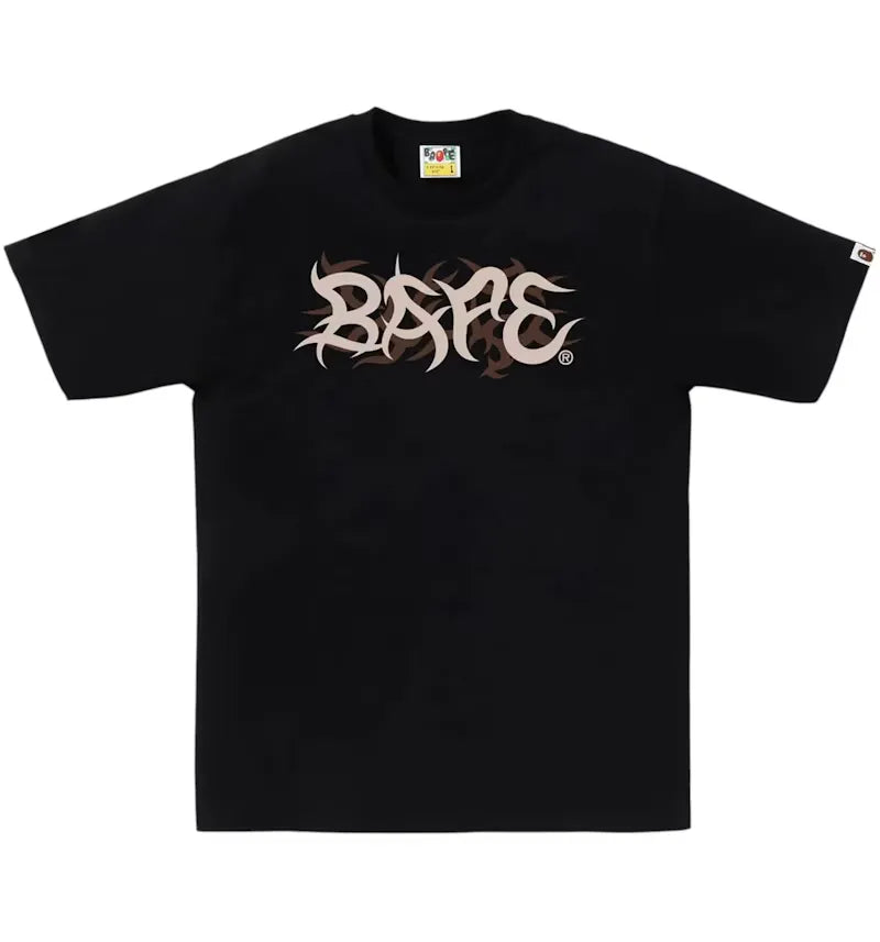 BAPE Trial Camo Logo Tee Black - vue 360