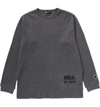 BAPE Waffle Basic L/S Tee Gray