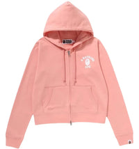 BAPE Women's College Zip Hoodie Pink