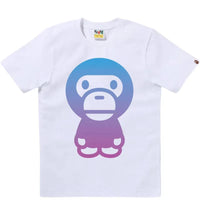 BAPE Women's Gradation Big Baby Milo Tee White