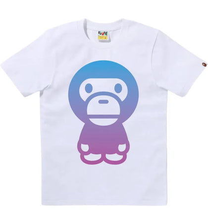 BAPE Women's Gradation Big Baby Milo Tee White - authentic BAPE product
