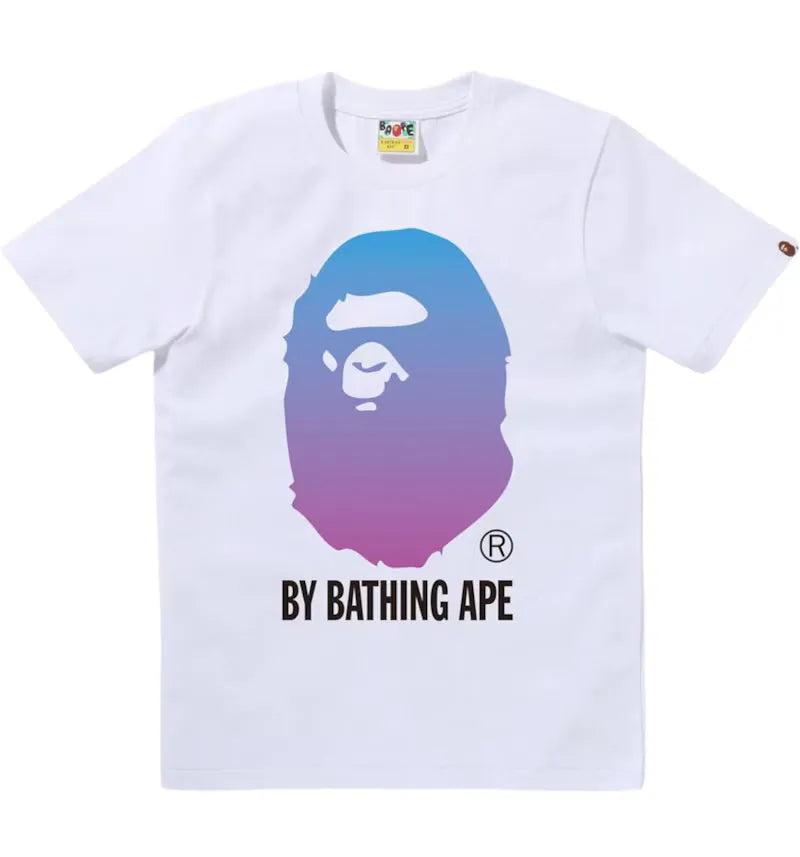 BAPE Women's Gradation By Bathing Ape Tee White - vue 360