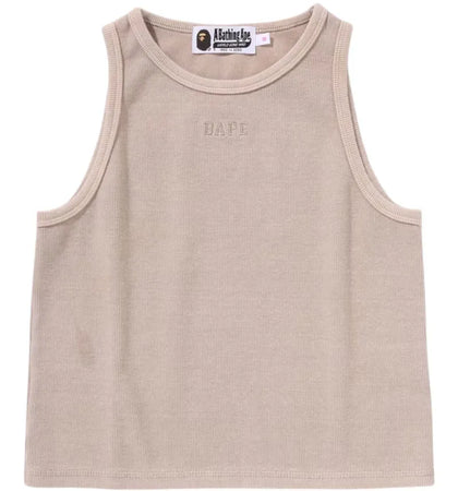 BAPE Women's Pigment Dyed Rib Tank Top Grey - authentic BAPE product