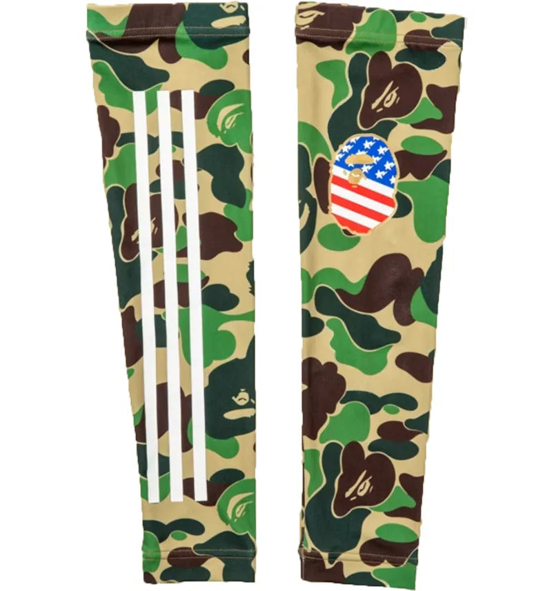 BAPE x Adidas Arm Sleeves Green - vue 360