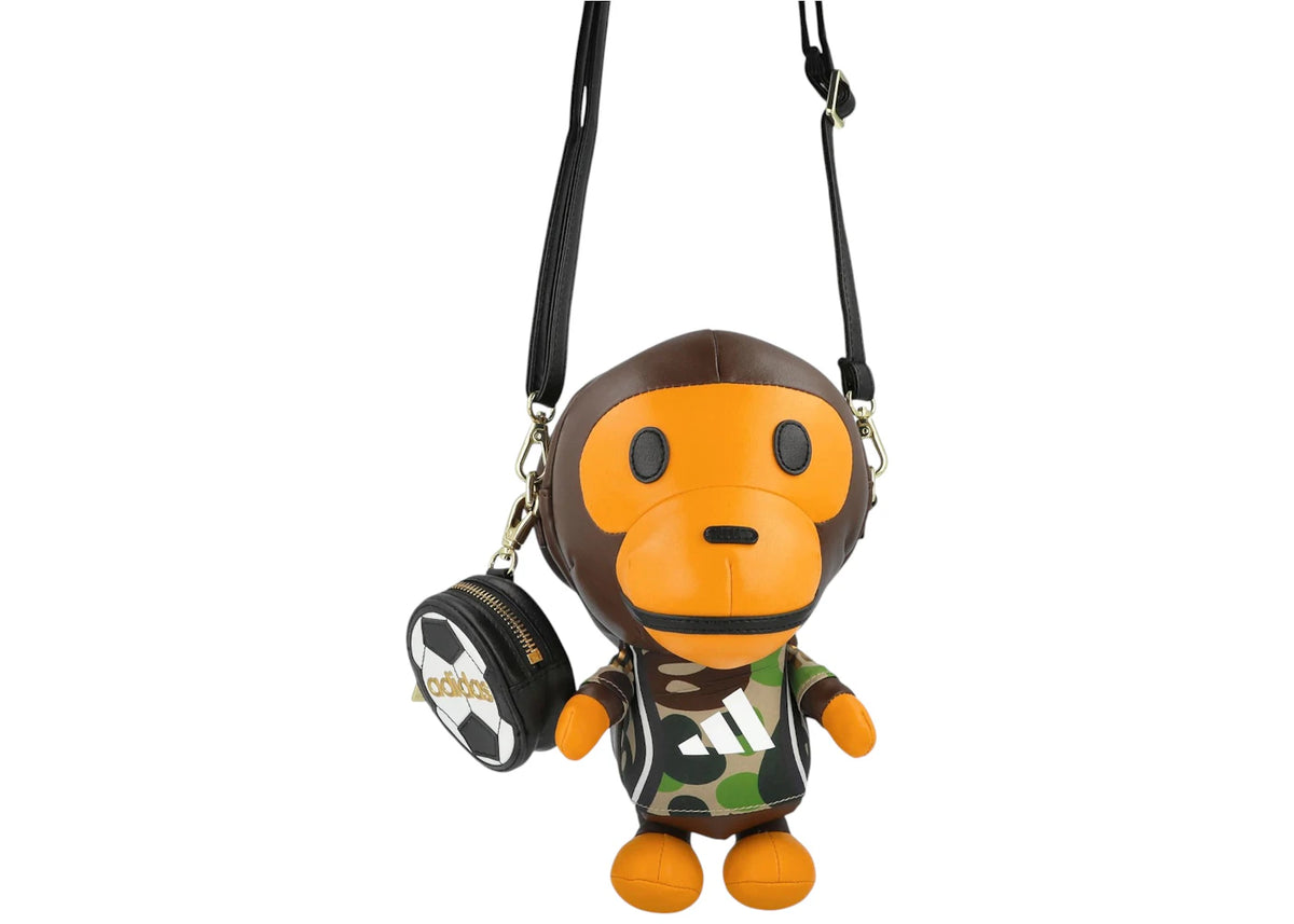 BAPE x adidas Baby Milo Shoulder Bag Brown - vue 360