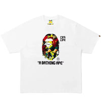 BAPE x CR7 Life Comic Graphic A Bathing Ape Relaxed Fit Tee White/Yellow/Red
