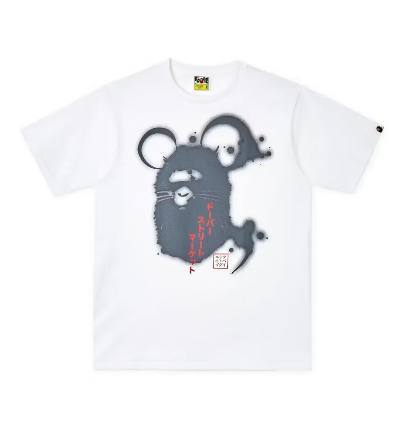 BAPE x Dover Street Market Year of the Rat T-Shirt White - vue 360