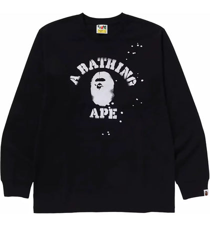 BAPE x Joshua Vides College L/S Tee Black - authentic BAPE product