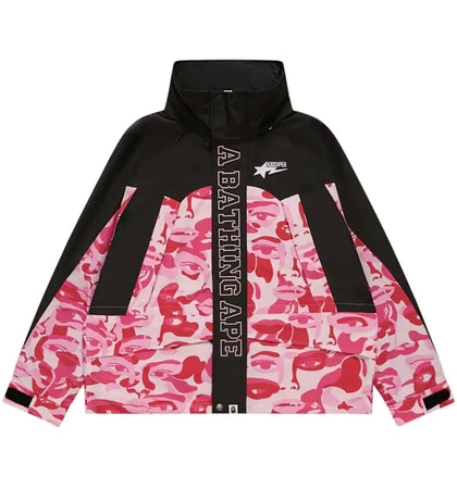 BAPE x KidSuper Camo Snowboard Jacket Pink - authentic BAPE apparel