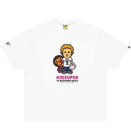BAPE x KidSuper Colm & Baby Milo Tee White - authentic BAPE product