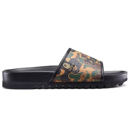 BAPE x MCM Camo Slide Sandals Brown - authentic BAPE sneakers