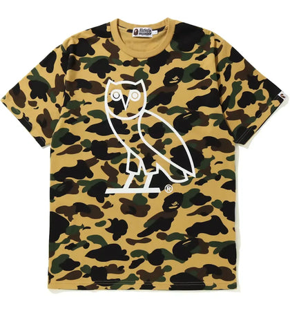 BAPE x OVO 1st Camo Tee Yellow - authentic BAPE product