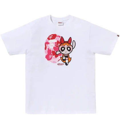 BAPE x Power Puff Girls Ape Head Blossom Tee White - authentic BAPE product