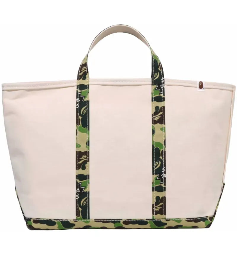 BAPE x Saint Mxxxxxx Large Tote Bag Ivory - vue 360