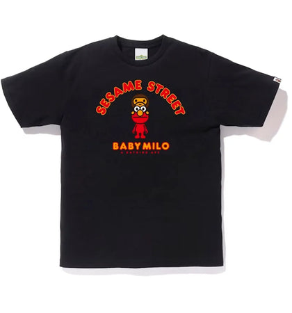 BAPE x Sesame Street Milo & Elmo Tee Black - authentic BAPE product
