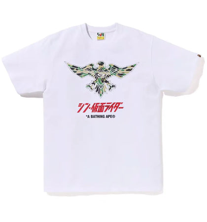 BAPE x Shin Kamen Rider Shocker Emblem Tee White Green - authentic BAPE product