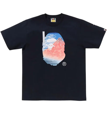 BAPE x Ukiyo-E Ape Head II Tee Navy - authentic BAPE product