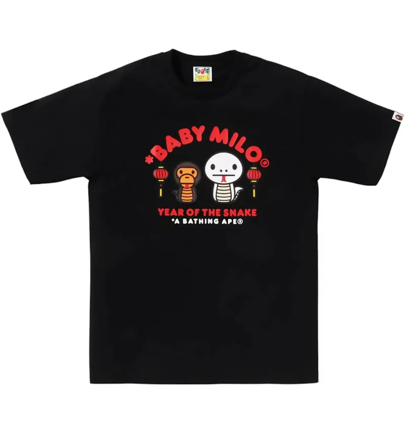 BAPE Year Of The Snake Baby Milo Tee Black - vue 360