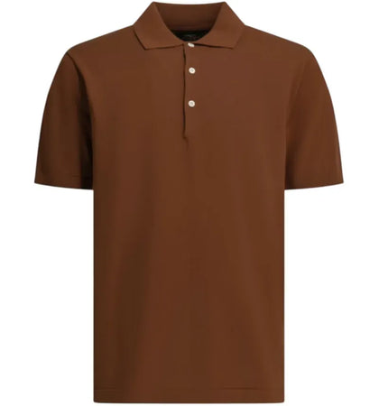 Beams Plus Cotton Button-Down Polo Shirt Brown - authentic Beams Plus apparel