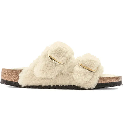 Birkenstock Arizona Big Buckle Teddy Eggshell (Women's) - authentic Birkenstock sneakers