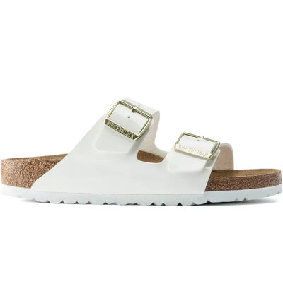 Birkenstock Arizona Birko-Flor Patent Patent White (Women's)