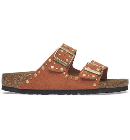 Birkenstock Arizona Rivets Suede Dark Rust - authentic Birkenstock sneakers